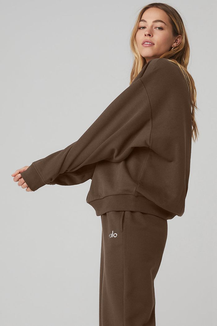 Pullover Alo Yoga Accolade Crew Neck Mujer Negros | 547091OYT