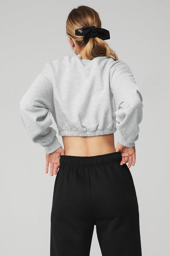 Pullover Alo Yoga Devotion Crew Neck Mujer Grises | 280547OYC