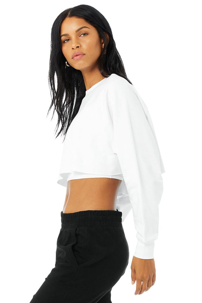 Pullover Alo Yoga Double Take Mujer Blancos | 973564MFP