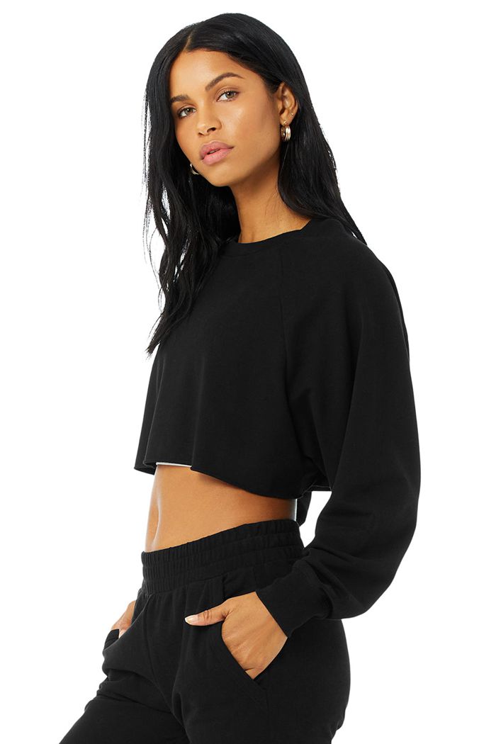 Pullover Alo Yoga Double Take Mujer Negros | 802193SJI