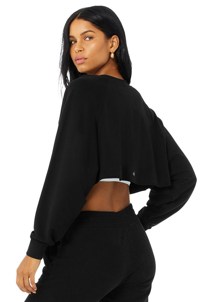 Pullover Alo Yoga Double Take Mujer Negros | 802193SJI