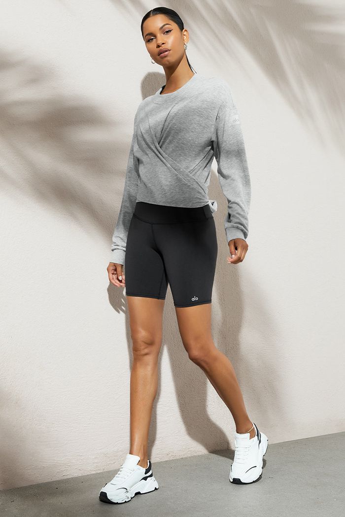 Pullover Alo Yoga Dreamy Wrap Mujer Grises | 386921XEV