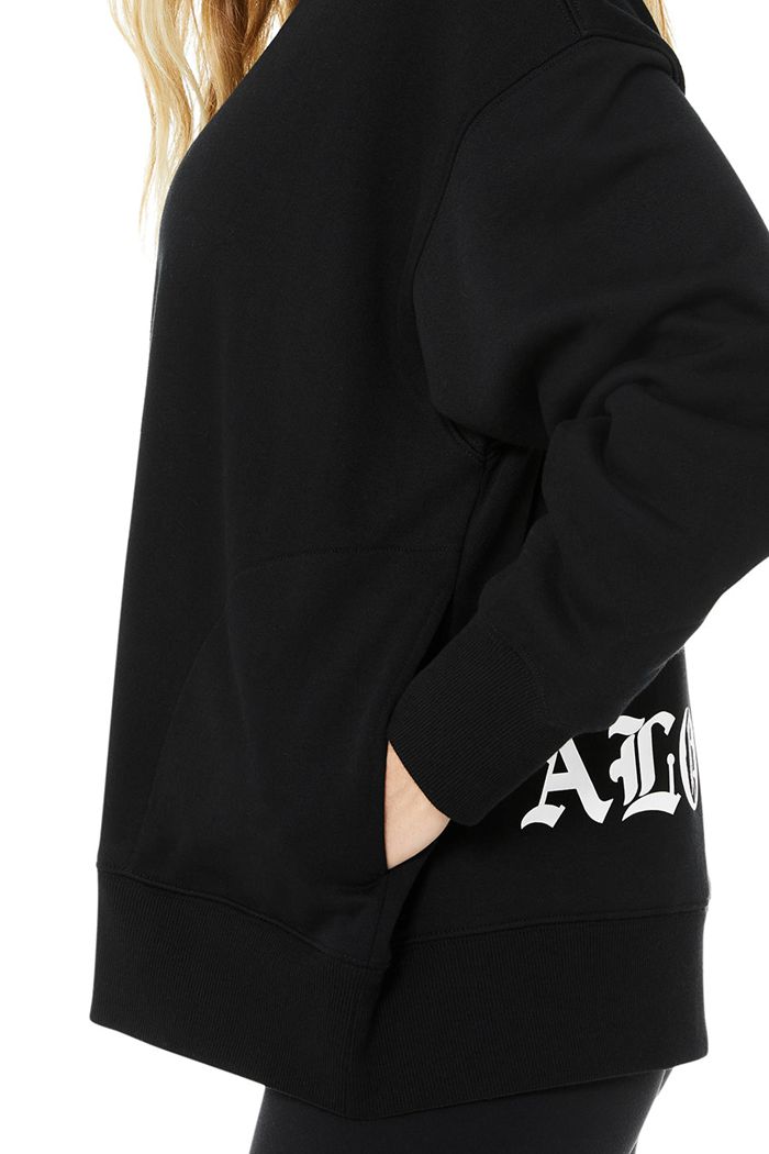 Pullover Alo Yoga Graphic Refresh Mujer Negros Blancos | 239604EDH