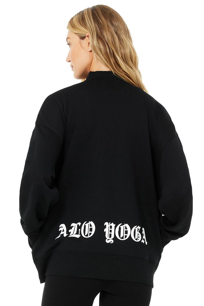 Pullover Alo Yoga Graphic Refresh Mujer Negros Blancos | 239604EDH