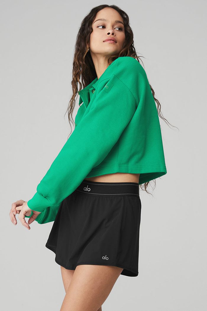 Pullover Alo Yoga Polo Henley Mujer Verdes Turquesa | 165047JTB