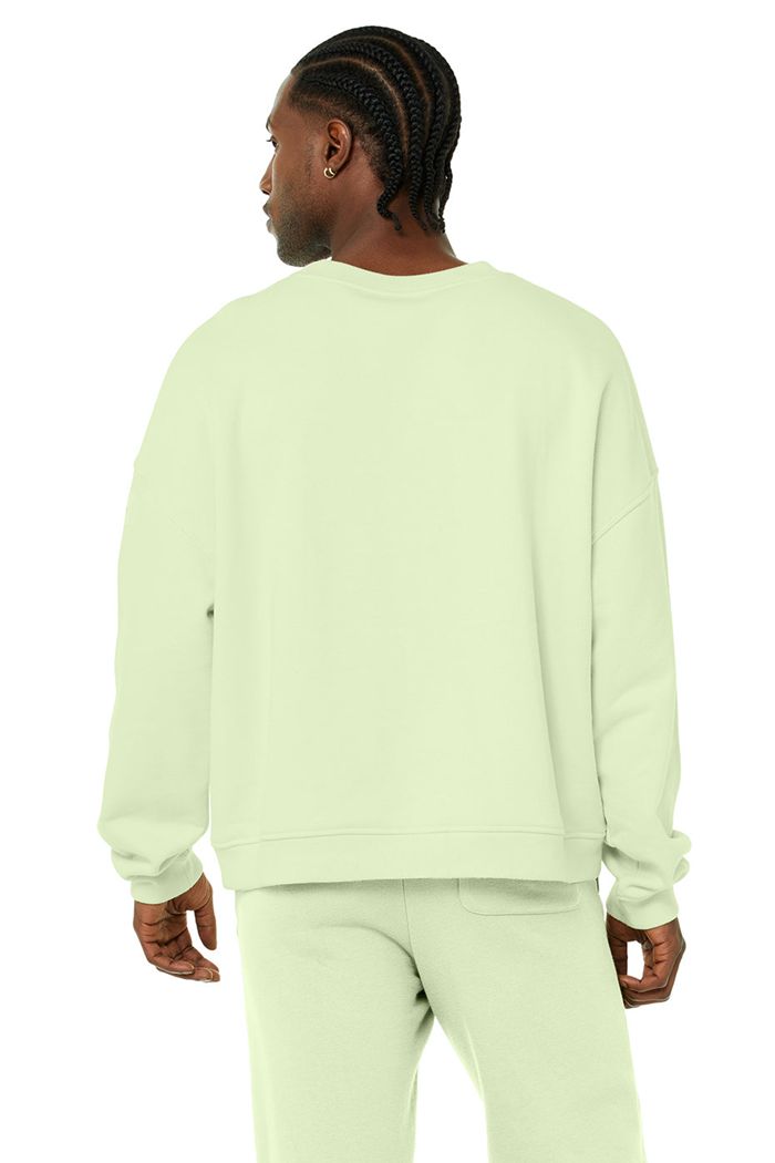 Pullover Alo Yoga Renown Crew Neck Hombre Verdes | 593168TBR