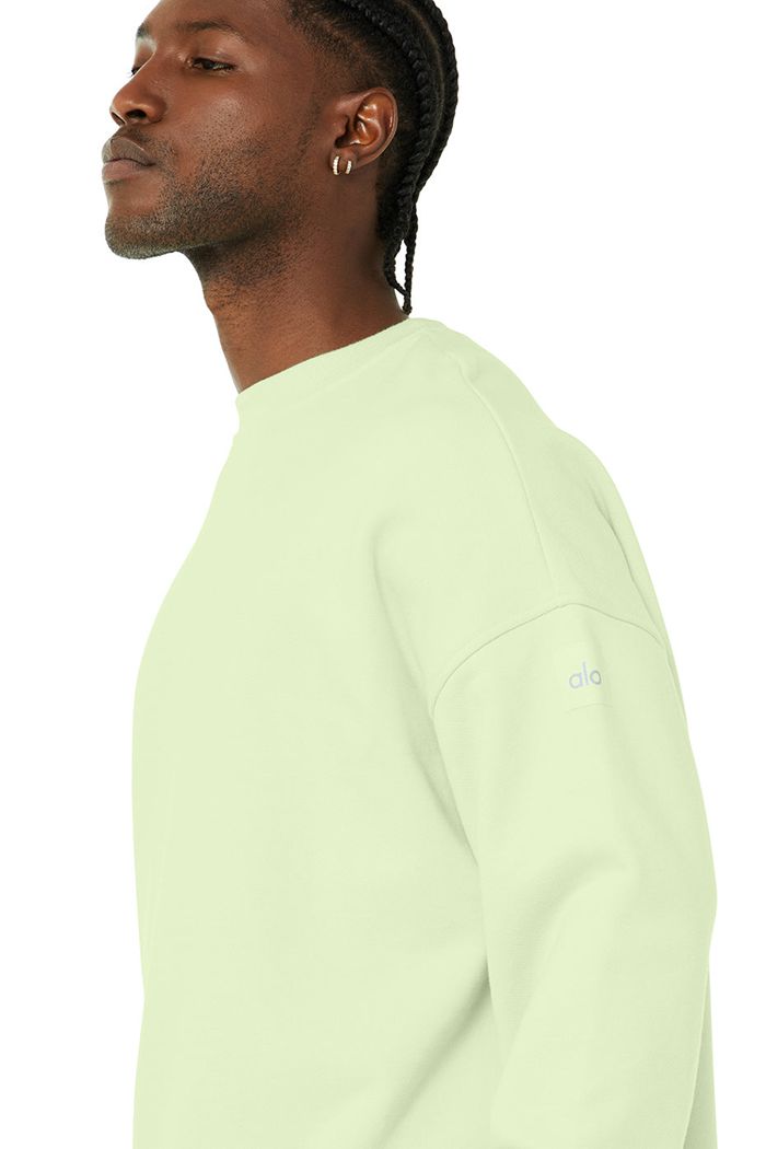 Pullover Alo Yoga Renown Crew Neck Hombre Verdes | 593168TBR