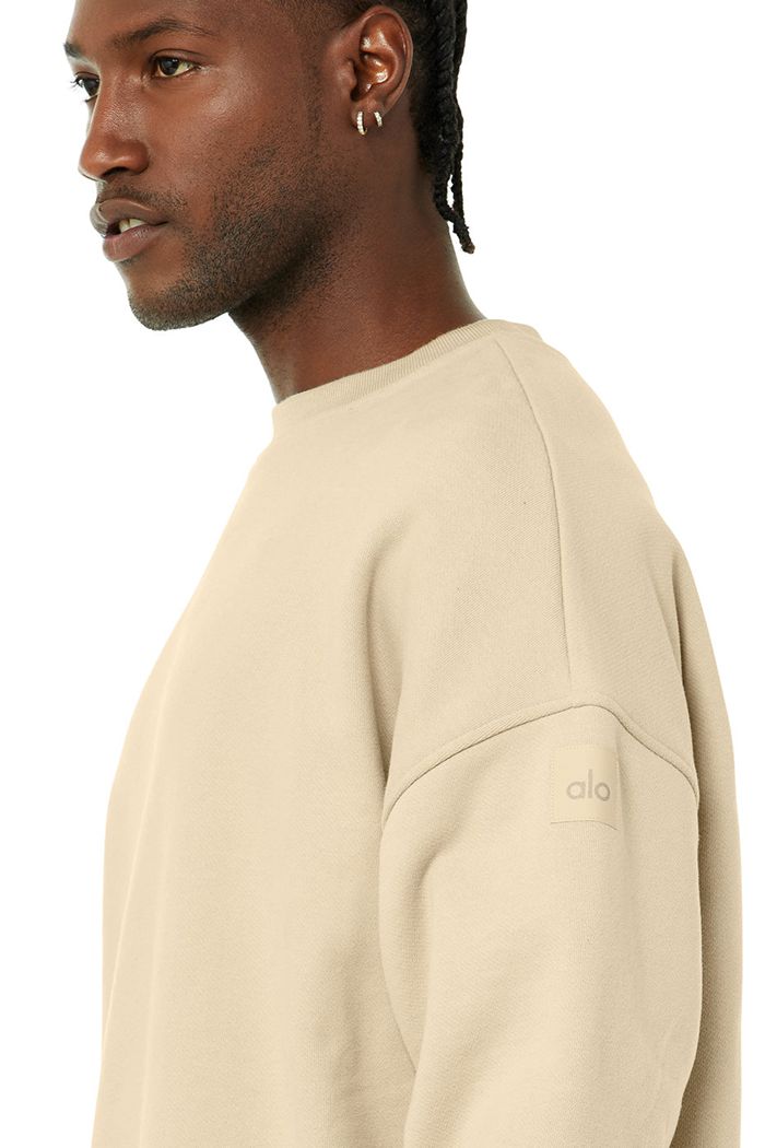 Pullover Alo Yoga Renown Crew Neck Hombre Marrom | 674302UEF