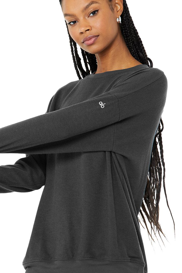 Pullover Alo Yoga Soho Mujer Grises Oscuro | 508694DBH