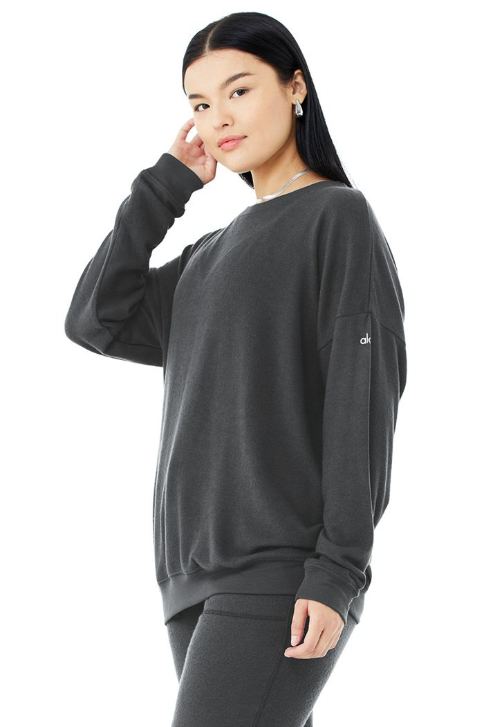 Pullover Alo Yoga Soho Mujer Grises Oscuro | 508694DBH