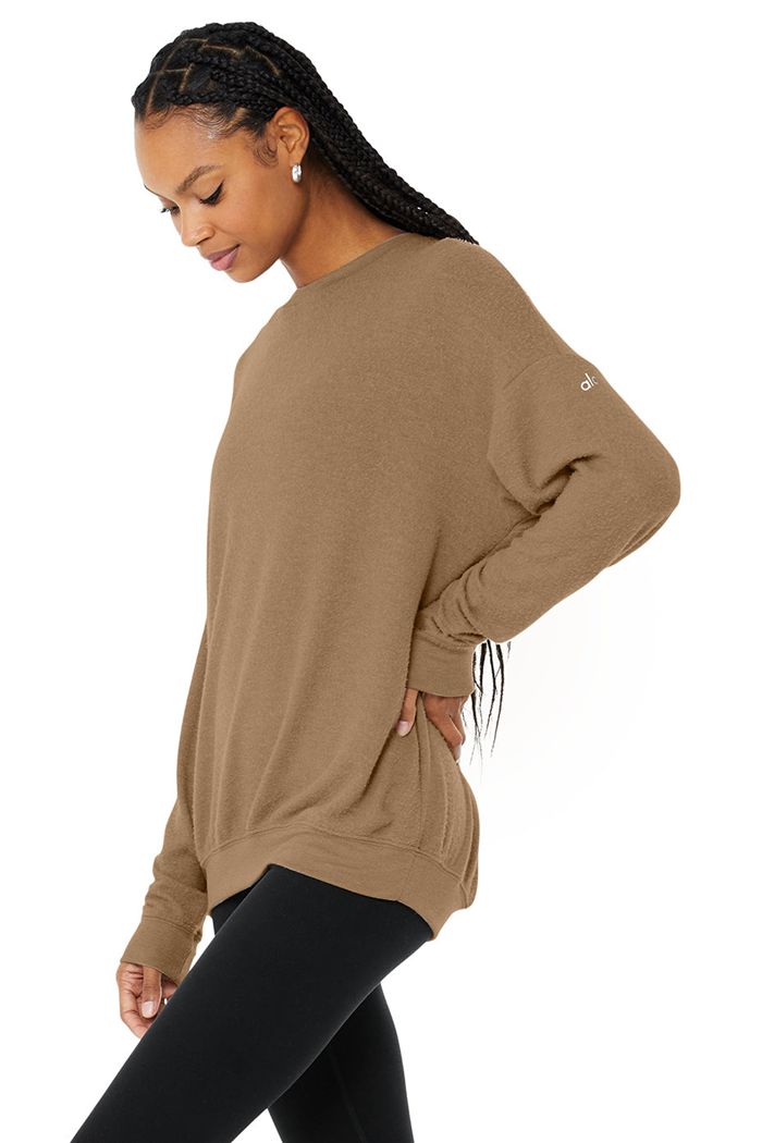 Pullover Alo Yoga Soho Mujer Marrom | 532401SNK