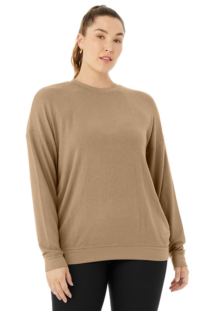 Pullover Alo Yoga Soho Mujer Marrom | 532401SNK