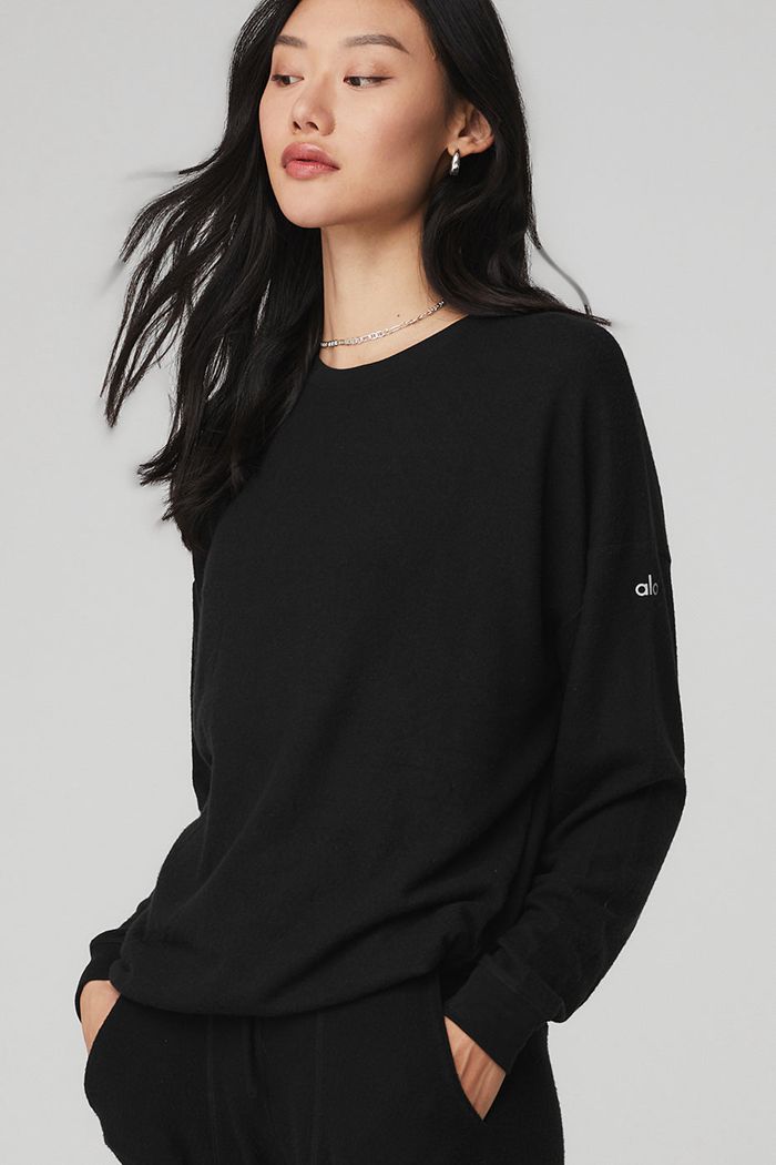 Pullover Alo Yoga Soho Mujer Negros | 158902IRJ