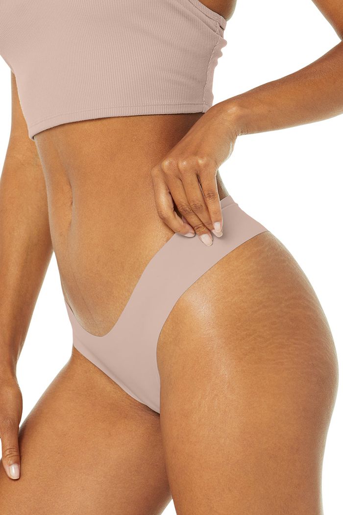 Ropa Interior Alo Yoga Airbrush Invisible Cheeky Mujer Rosas | 894056HIR