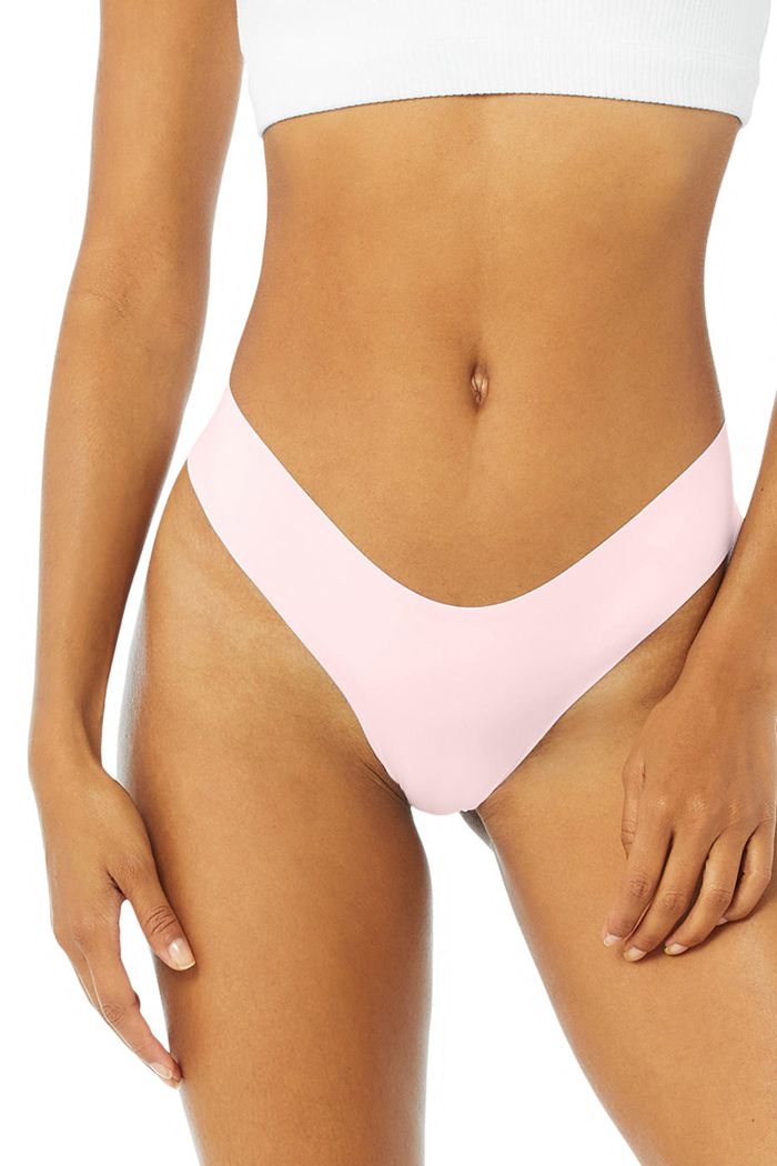 Ropa Interior Alo Yoga Airbrush Invisible Cheeky Mujer Rosas | 961045JEK