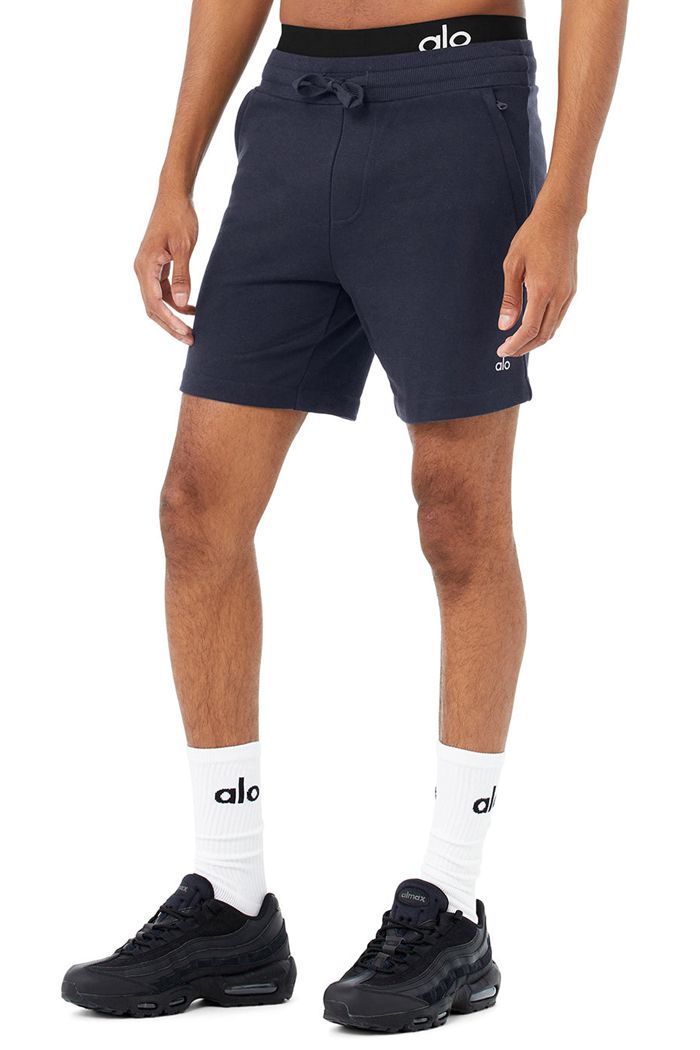 Short Alo Yoga Chill Hombre Negros | 742165VQD