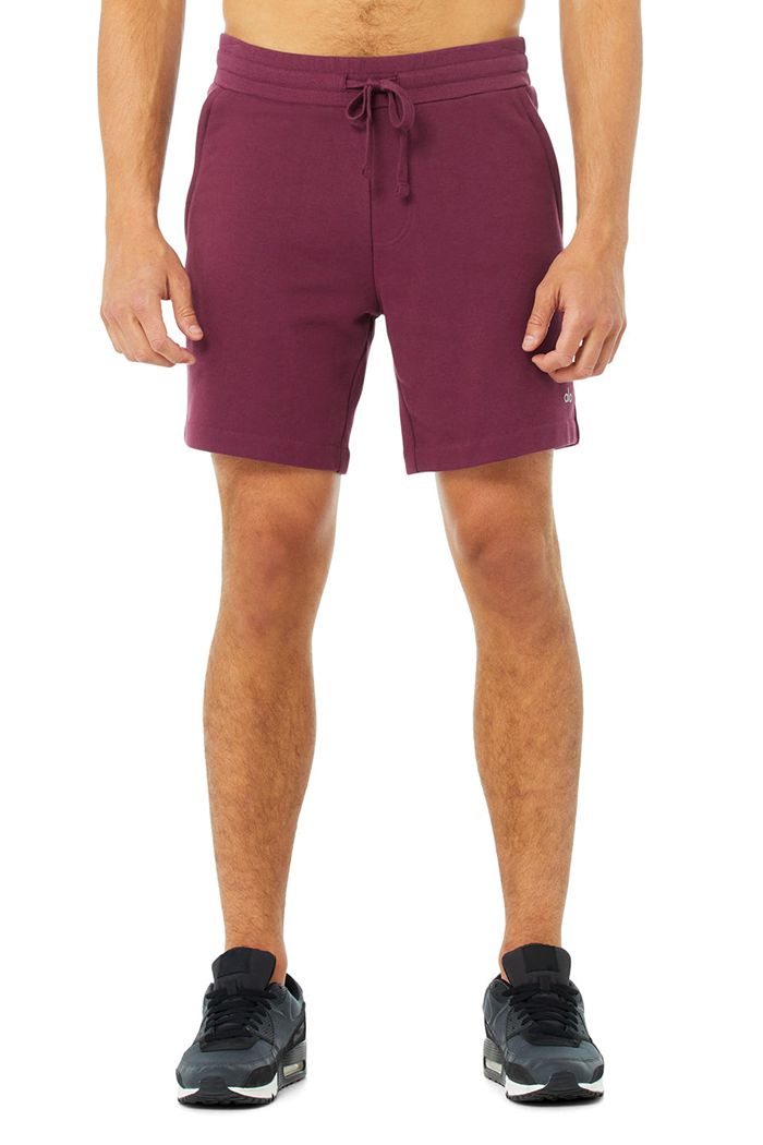 Short Alo Yoga Chill Hombre Rojos | 316582KSF