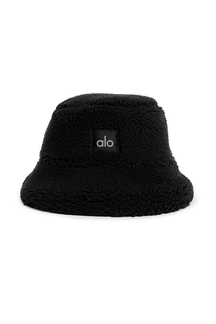 Sombreros Alo Yoga Foxy Sherpa Bucket Mujer Negros | 563849OYK