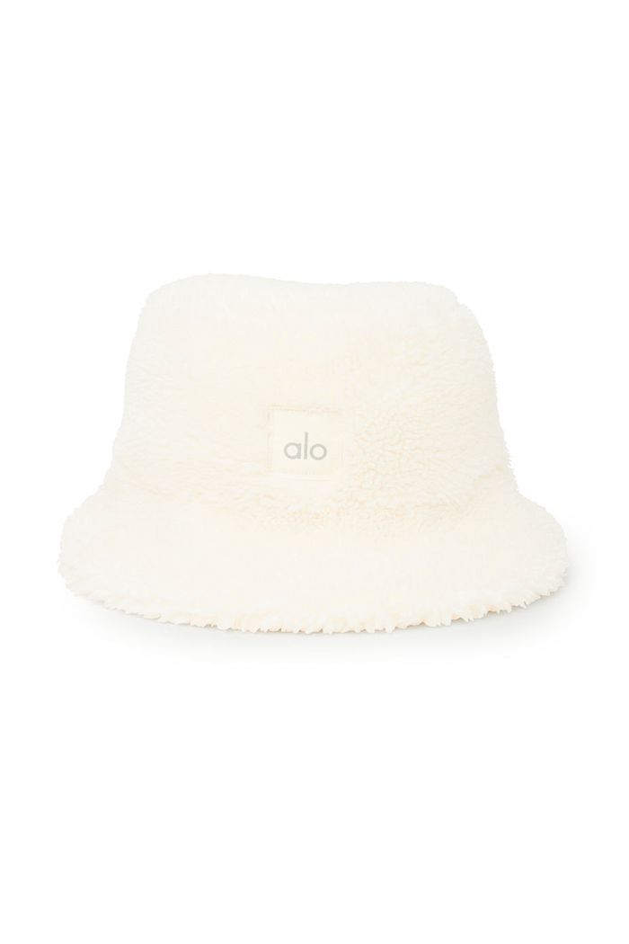 Sombreros Alo Yoga Foxy Sherpa Bucket Mujer Blancos | 603971RWP