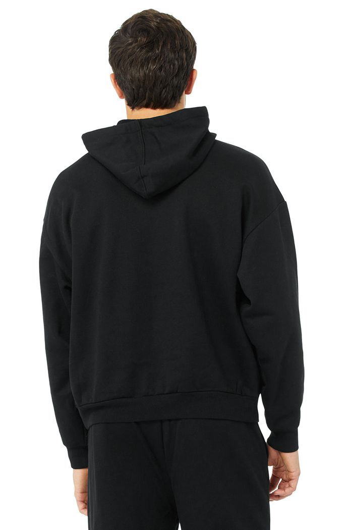 Sudadera Con Capucha Alo Yoga Accolade Hombre Negros | 692543EIC