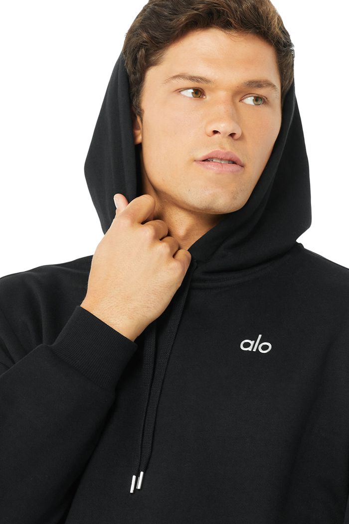 Sudadera Con Capucha Alo Yoga Accolade Hombre Negros | 692543EIC