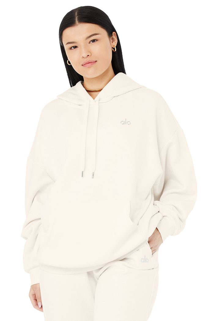 Sudadera Con Capucha Alo Yoga Accolade Mujer Blancos | 468251UTC