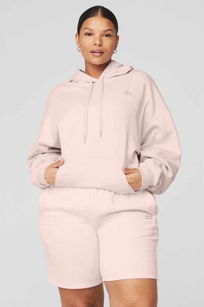 Sudadera Con Capucha Alo Yoga Accolade Mujer Rosas | 531069LTM