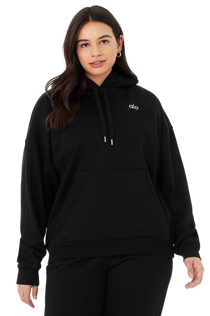 Sudadera Con Capucha Alo Yoga Accolade Mujer Negros | 697213ZFQ