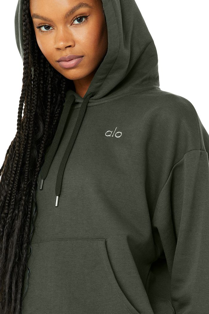 Sudadera Con Capucha Alo Yoga Accolade Mujer Verdes Oscuro | 835694ONZ