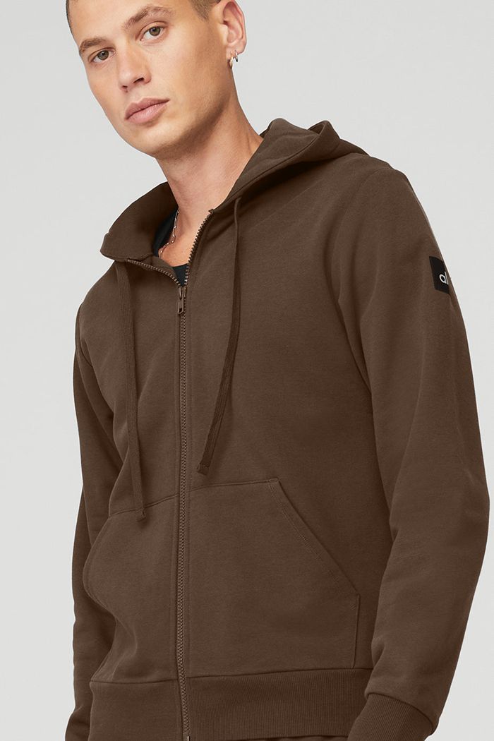 Sudadera Con Capucha Alo Yoga Everyday Full Zip Hombre Negros | 186704HEY