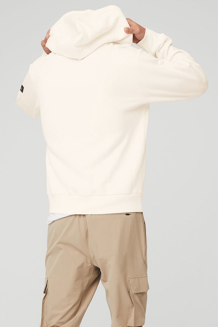 Sudadera Con Capucha Alo Yoga Everyday Full Zip Hombre Blancos | 781052PAI