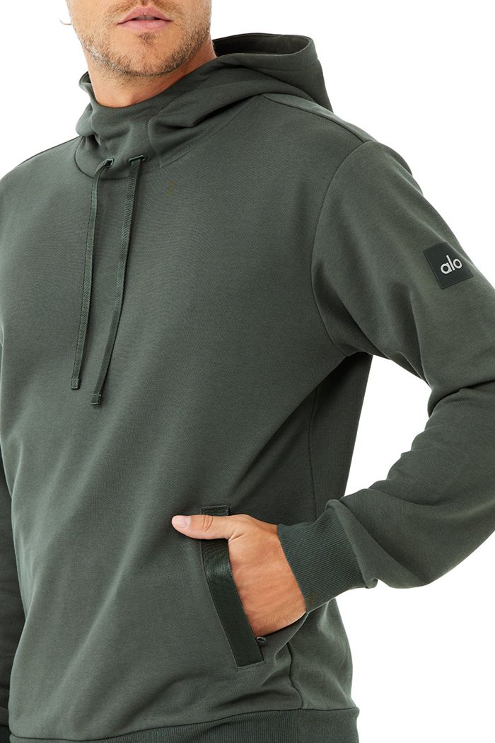 Sudadera Con Capucha Alo Yoga Highline Hombre Verdes Oscuro | 671842RPS