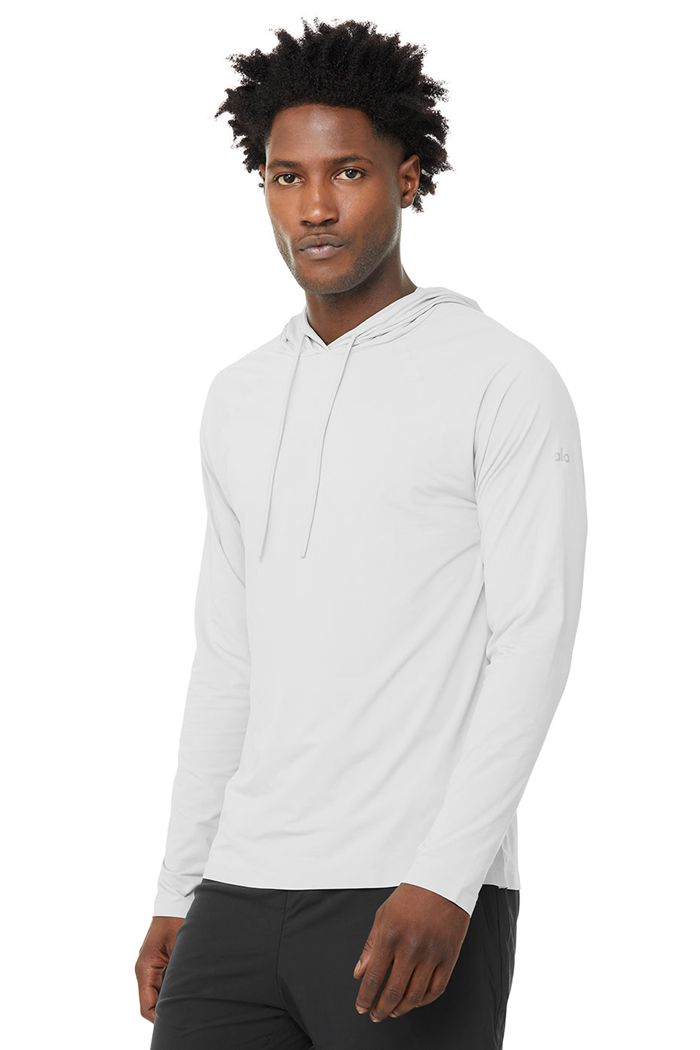 Sudadera Con Capucha Alo Yoga Idol Encapuchado Runner Hombre Blancos | 305614ATZ