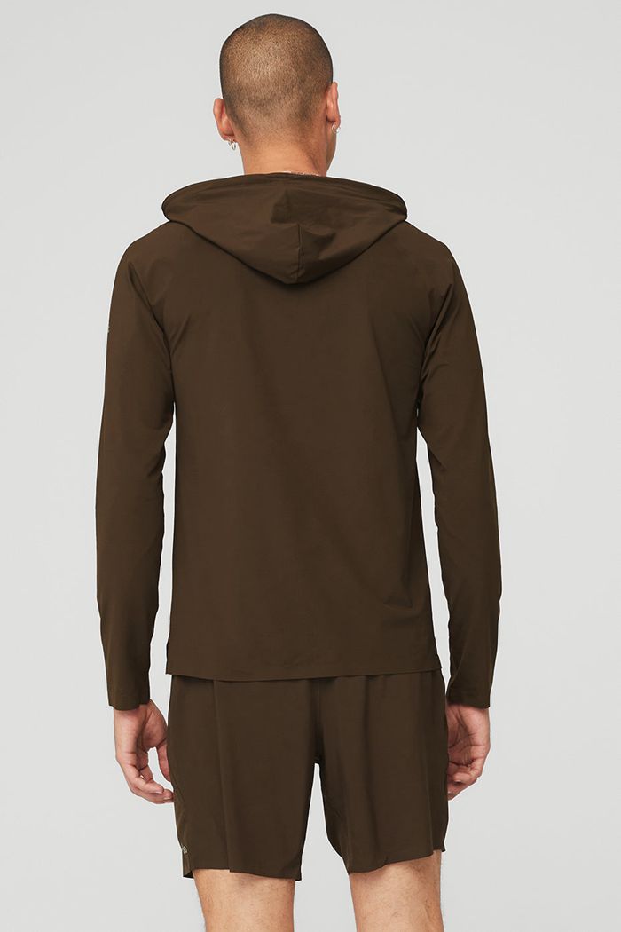 Sudadera Con Capucha Alo Yoga Idol Encapuchado Runner Hombre Negros | 648031YOH