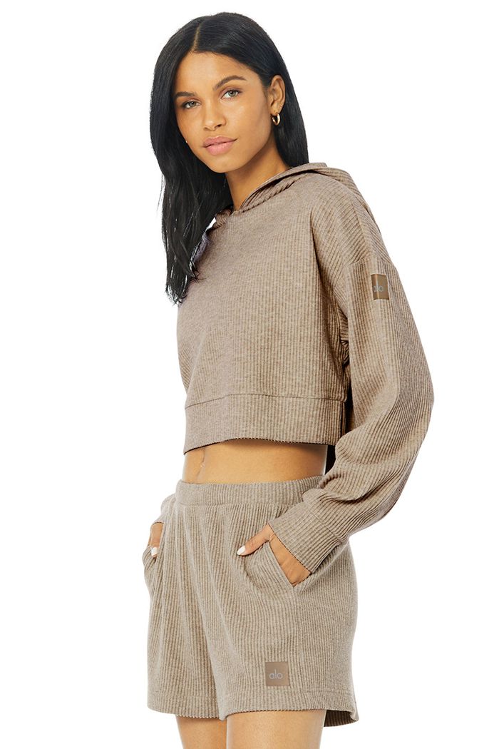 Sudadera Con Capucha Alo Yoga Muse Mujer Marrom | 240935QOK