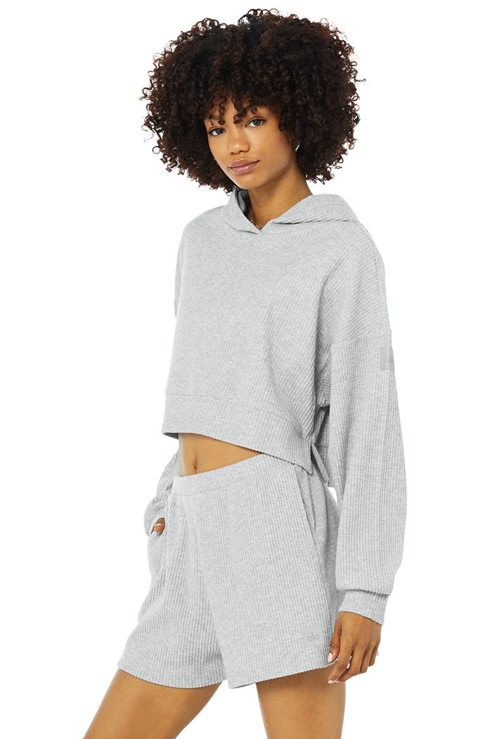 Sudadera Con Capucha Alo Yoga Muse Mujer Grises | 716089WPF