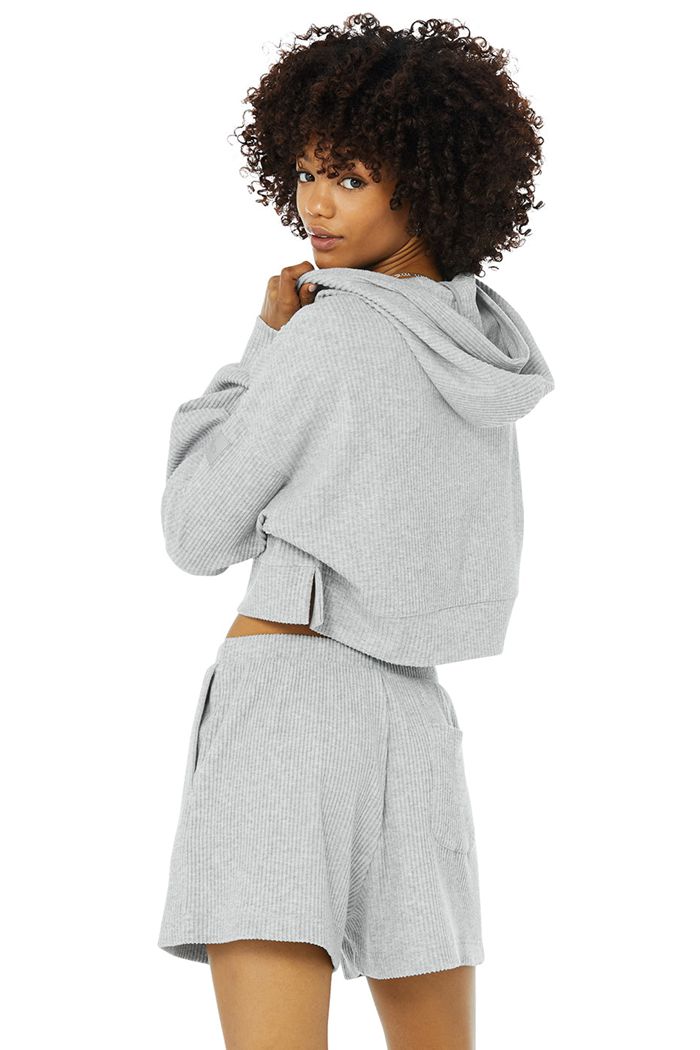 Sudadera Con Capucha Alo Yoga Muse Mujer Grises | 716089WPF