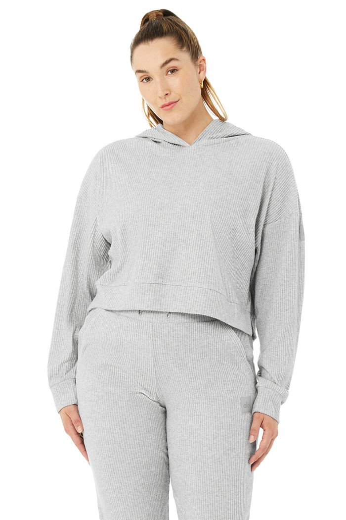 Sudadera Con Capucha Alo Yoga Muse Mujer Grises | 716089WPF