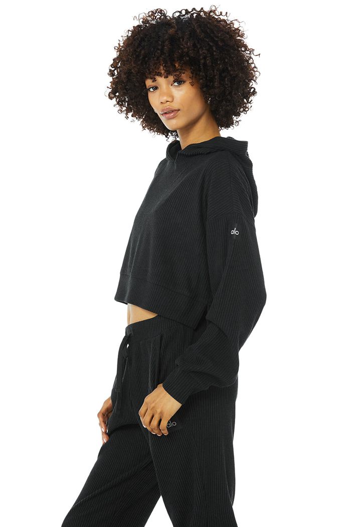 Sudadera Con Capucha Alo Yoga Muse Mujer Negros | 924517ZHM