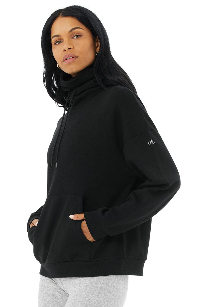 Sudadera Con Capucha Alo Yoga Protection Mujer Negros | 638251UJT