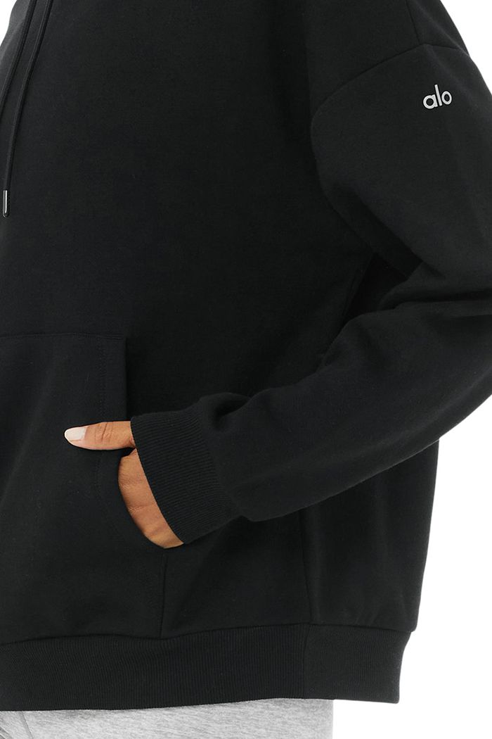 Sudadera Con Capucha Alo Yoga Protection Mujer Negros | 638251UJT