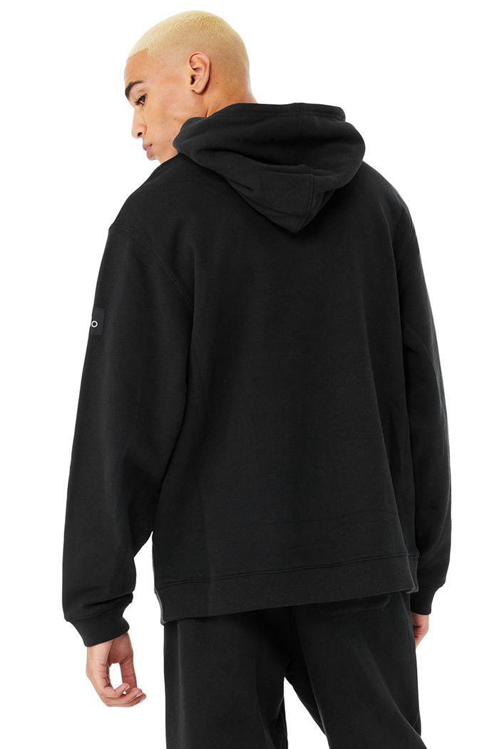 Sudadera Con Capucha Alo Yoga Renown Hombre Negros | 296805YKO