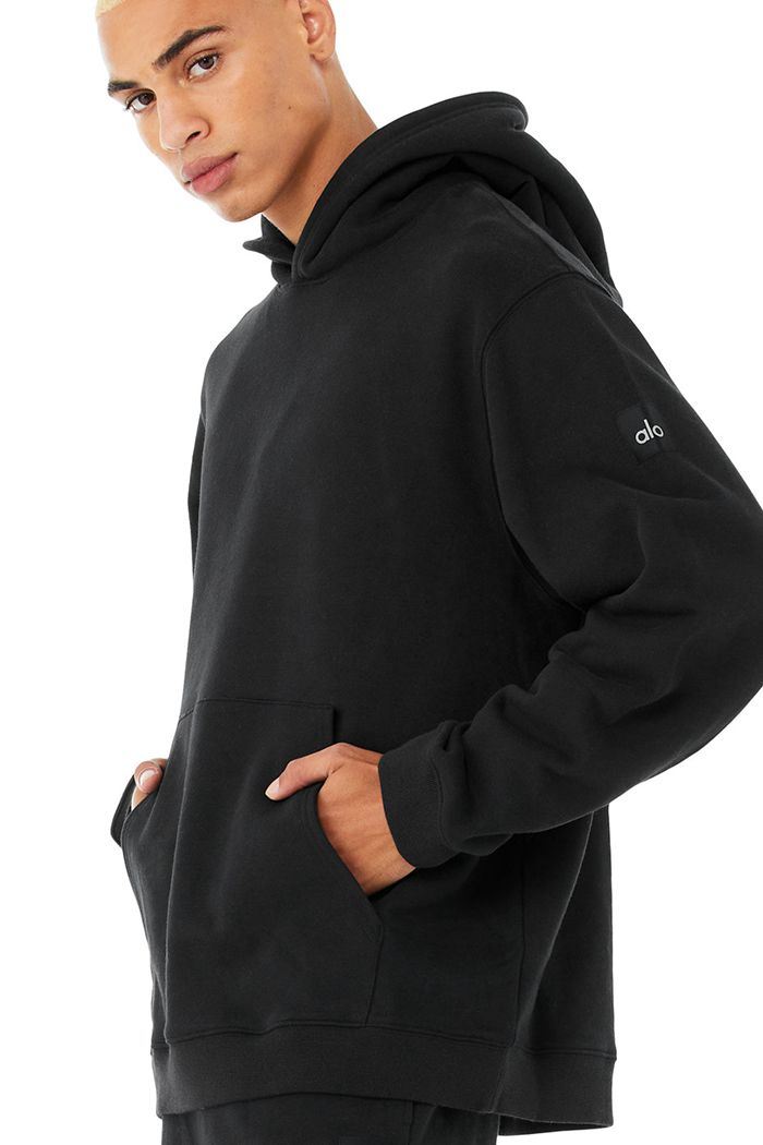 Sudadera Con Capucha Alo Yoga Renown Hombre Negros | 296805YKO