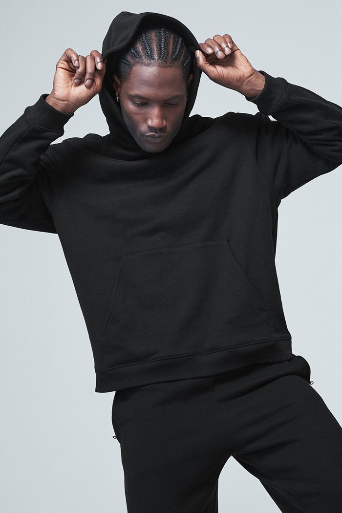 Sudadera Con Capucha Alo Yoga Renown Hombre Negros | 296805YKO