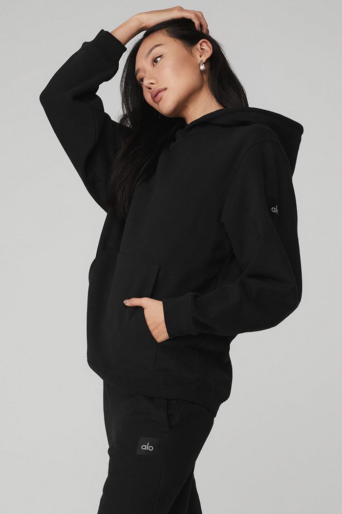 Sudadera Con Capucha Alo Yoga Renown Mujer Negros | 295307CIH