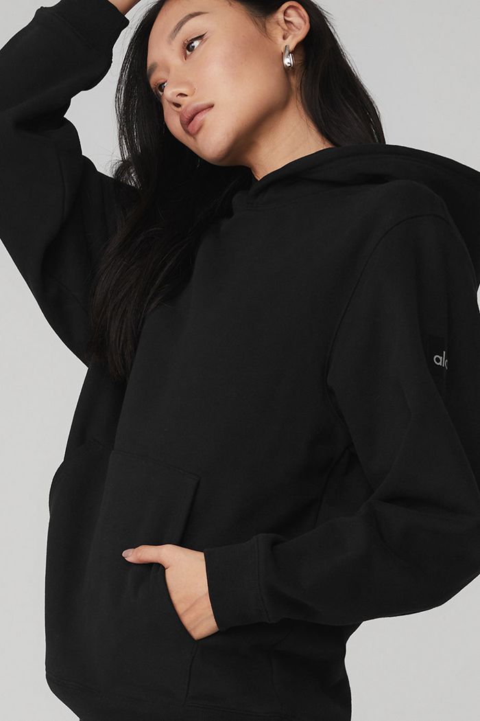 Sudadera Con Capucha Alo Yoga Renown Mujer Negros | 295307CIH