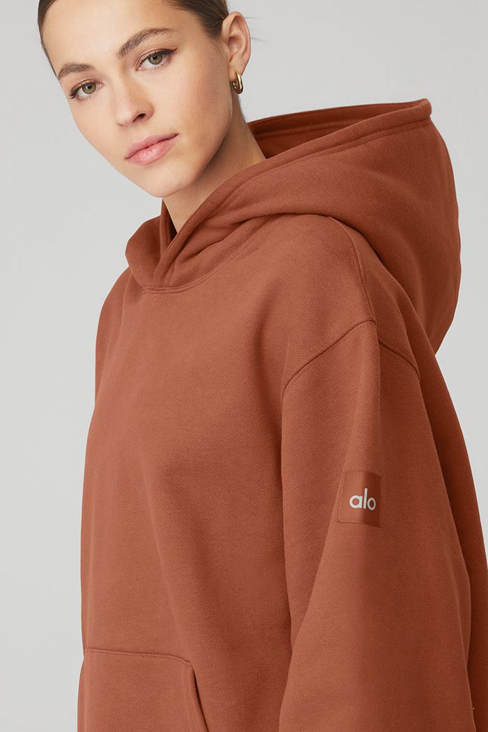 Sudadera Con Capucha Alo Yoga Renown Mujer Rojos | 967538XCJ