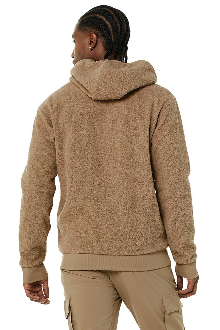 Sudadera Con Capucha Alo Yoga Sherpa Hombre Marrom | 089361YMC