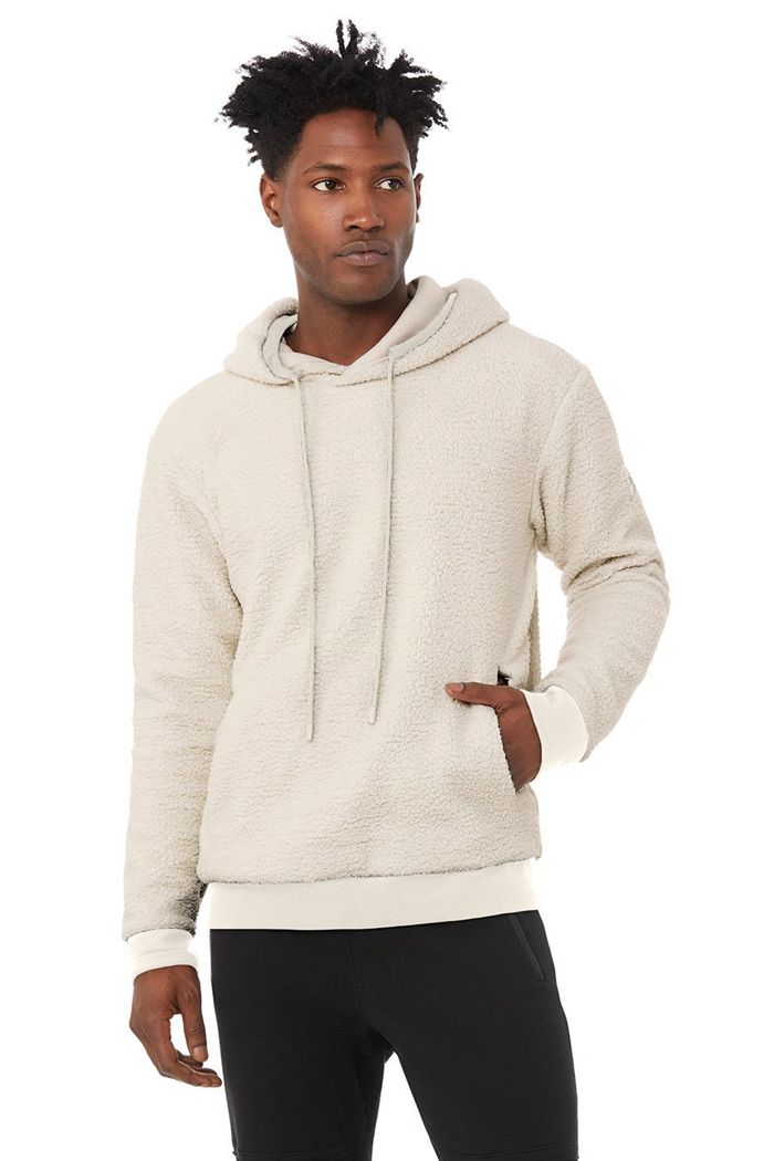 Sudadera Con Capucha Alo Yoga Sherpa Hombre Beige | 815326SYH