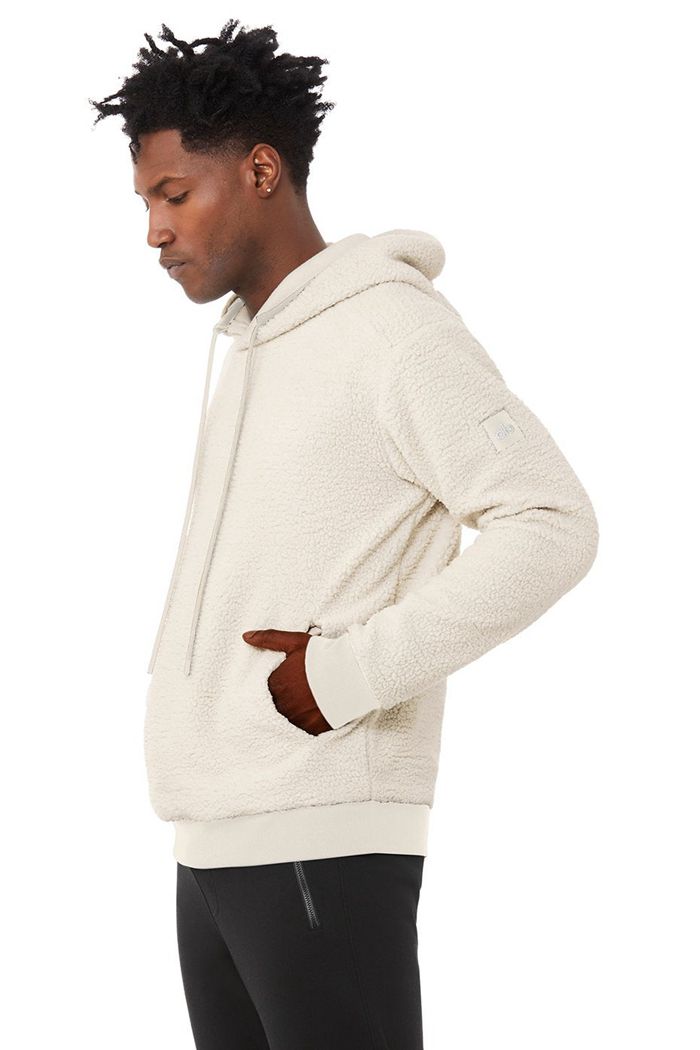 Sudadera Con Capucha Alo Yoga Sherpa Hombre Beige | 815326SYH